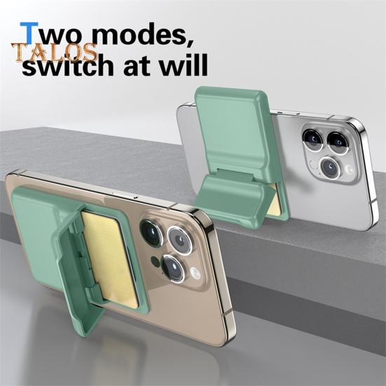 Magnetic Wallet Phone Holder 3 Cards Secure Stand Slot Card Holder for IPhone Multi-Functional Adjustable Phone Stand for MagSafe Cases