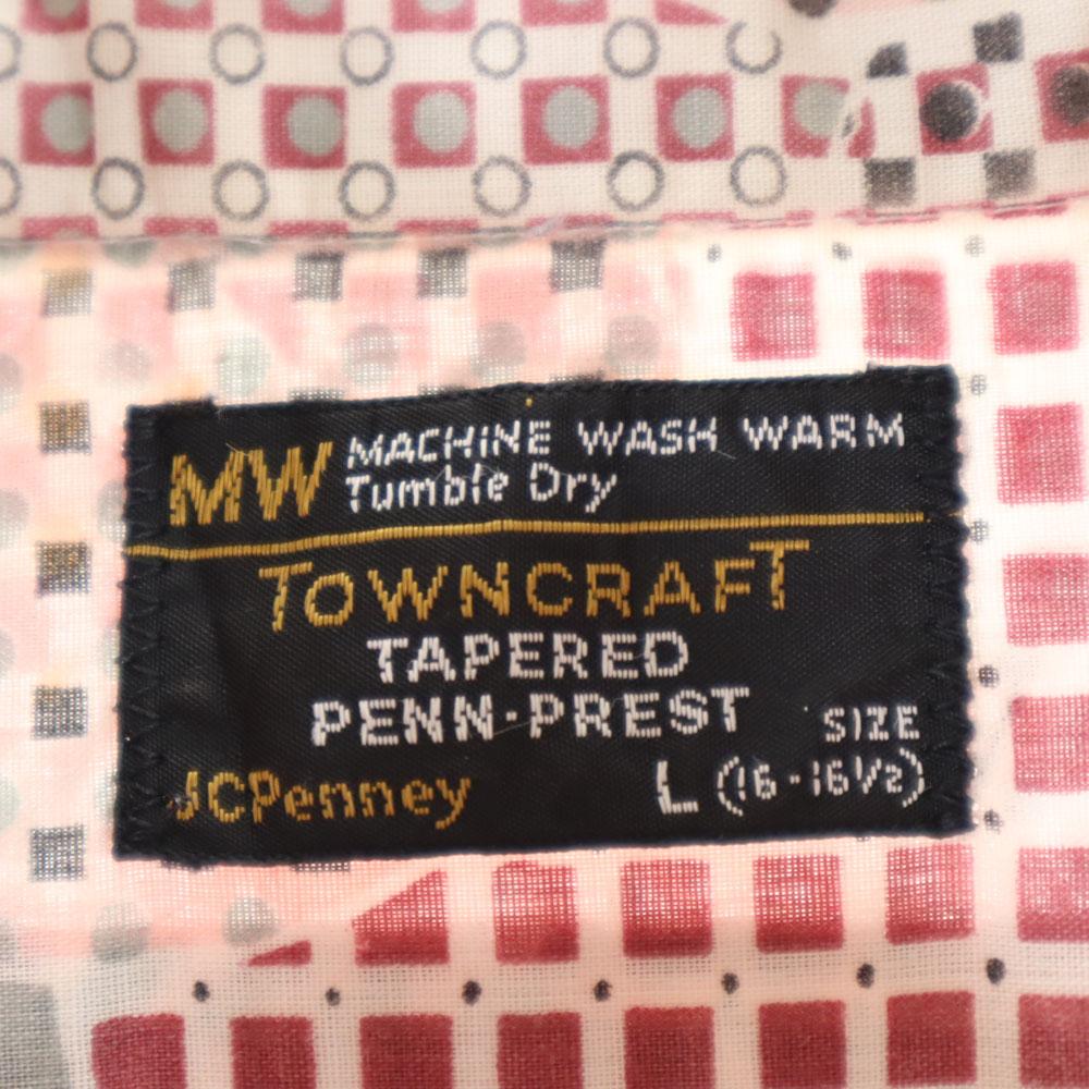 TOWNCRAFT 70s Overall Handle Long Sleeve Shirt L JCPENNEY Old Vintage Men's Used