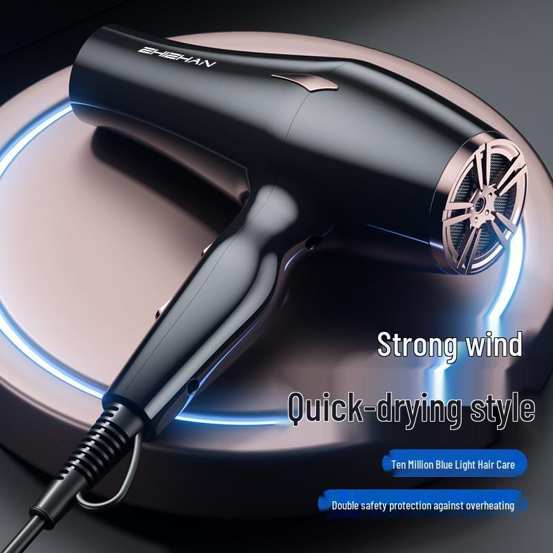 High-Power Blue Light Hair Dryer for Home & Salon Use