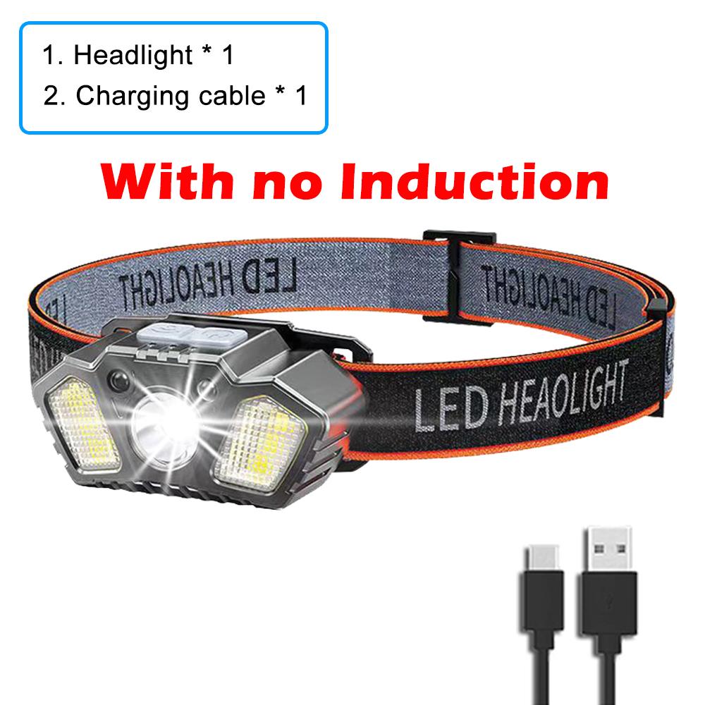 

XPG+COB светодиодный налобный фонарь USB перезаряжаемый налобный фонарь водонепроницаемый налобный фонарь для кемпинга и ночной рыбалки