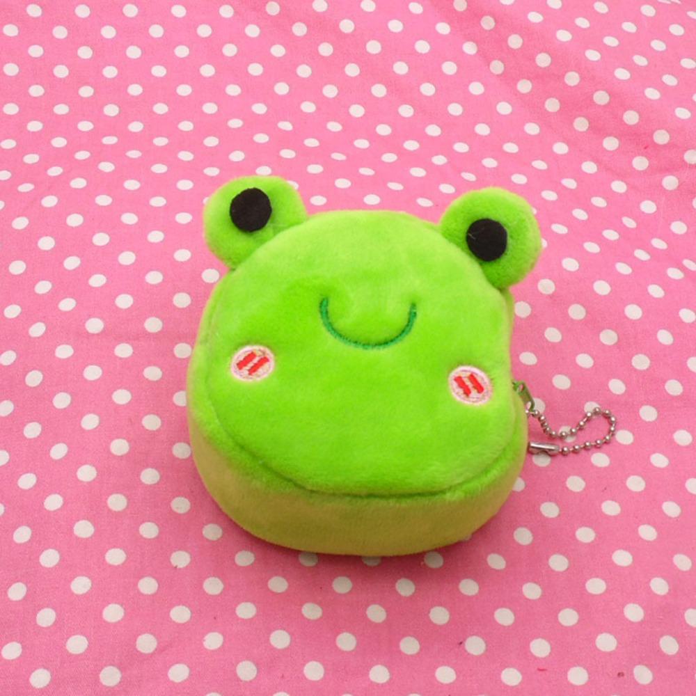Small Cute Cartoon Plush Coin Purse Cartoon Cute Frog Plush Cion Purse  Change Pouch
