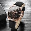 2 Pcs/set Men's Business Watches Fashion Rome Dial Date Watch Leather Bracelet Quartz Wrist Watches Female Watches (Without Box)