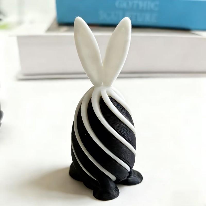 Easter Rabbit Mini Bunny Home Desktop Ornament  3D Printed Rabbit Eggs Ornament Animal Model Ehappy Easter Day Kids Party Gift