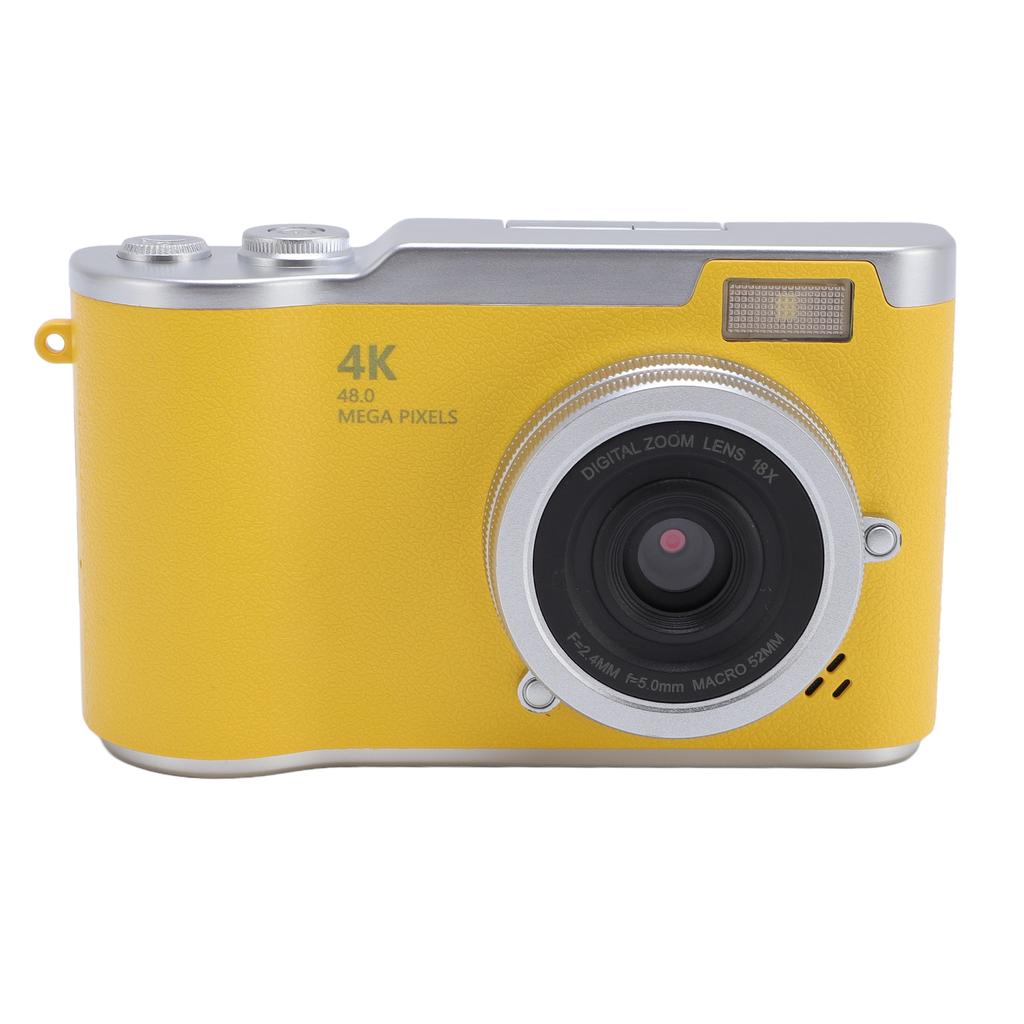 Digital Camera 4K 48MP 18x Zoom Auto   2.4 Inch Screen Built in Fill Light Compact Students Camera for Daily Travel