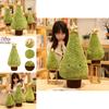Adorabile Albero di Natale Peluche Morbido Cuscino Bambola Dormiente Ripiena Decorazione