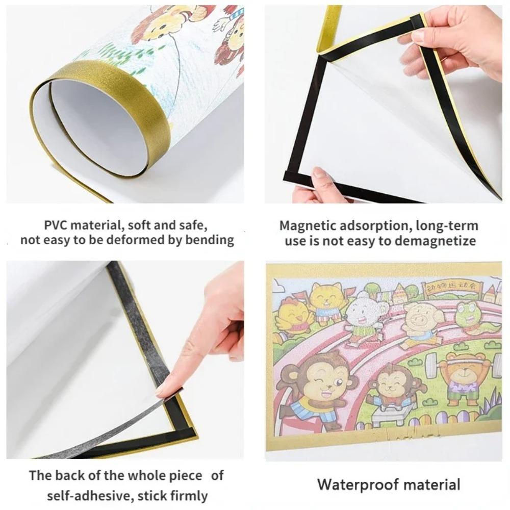 3PCS Portable Magnetic Picture Frame Square Poster Photo Frame Creative Award Frame  Door