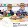 Toyvian Geometric Boards, Set of 3, with 30 Rubber Bands. A lightweight and portable learning board for children's math.