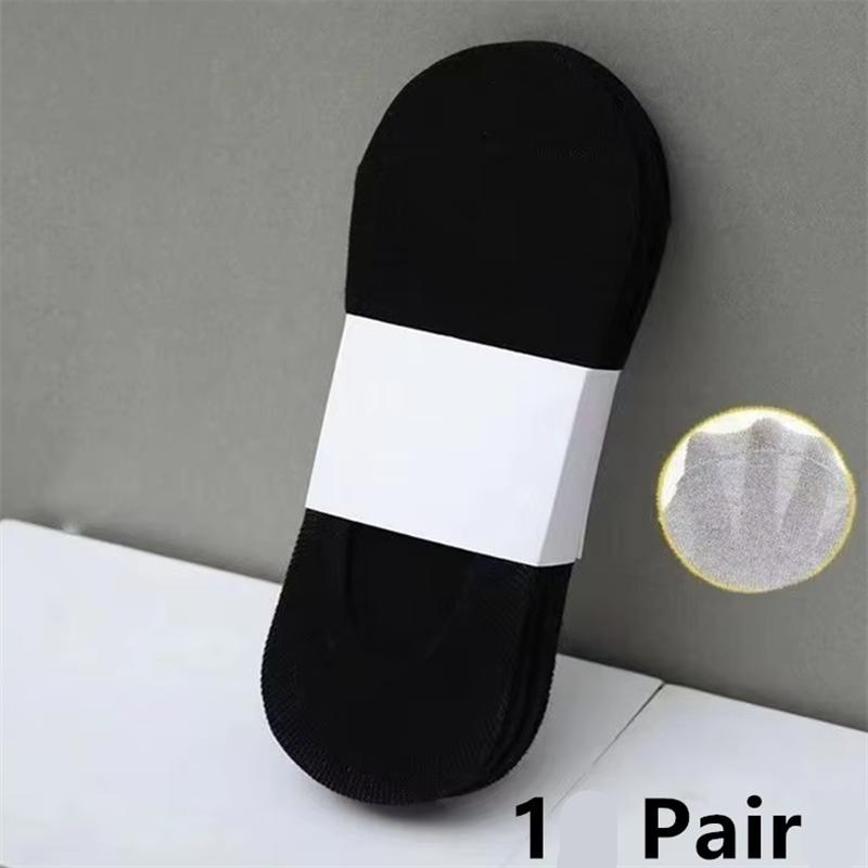 

1/5/10 Pairs Non-Slip Silicone Invisible Ankle Socks Cotton Boat Socks For Men And Women Male Invisible Cotton Sock Slippers
