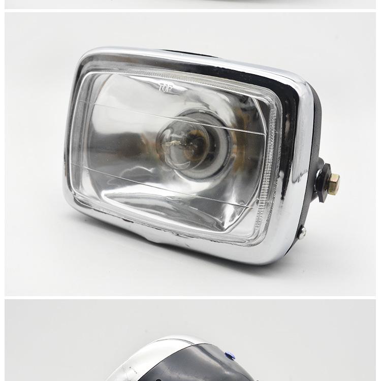 Jialing JH70 Moped Headlight Assembly: Square & Round Bulb Options for Motorcycle Accessories