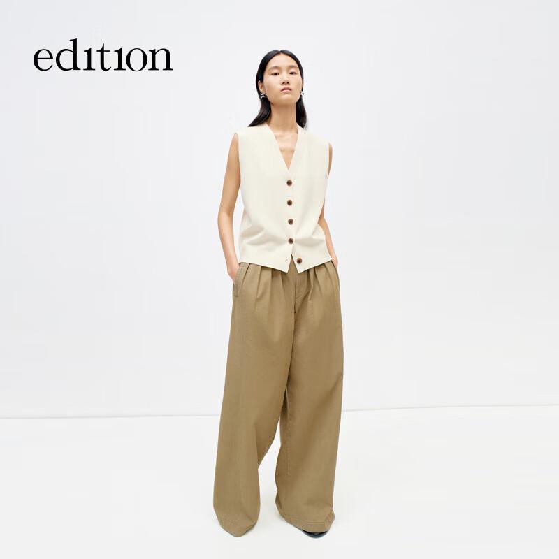 

Женский трикотажный жилет с V-образным вырезом и жаккардовым логотипом Edition M