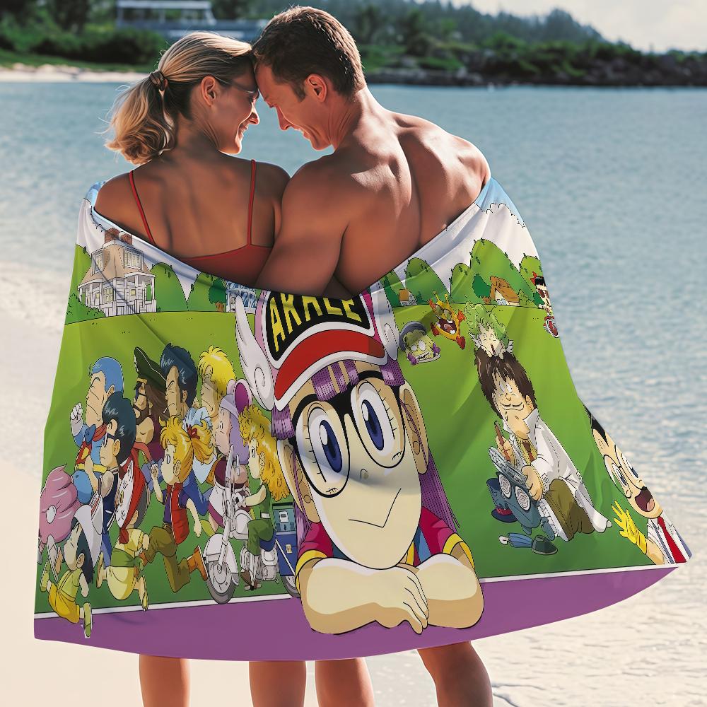 Cartoon Dr Slump Beach Towel Yoga Gym Yoga Gym Lightweight Portable For Swimming Shower Travel Sports Accessories Sandproof