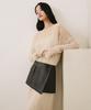 Left Seoul Synthetic Leather Layered Skirt [Black]