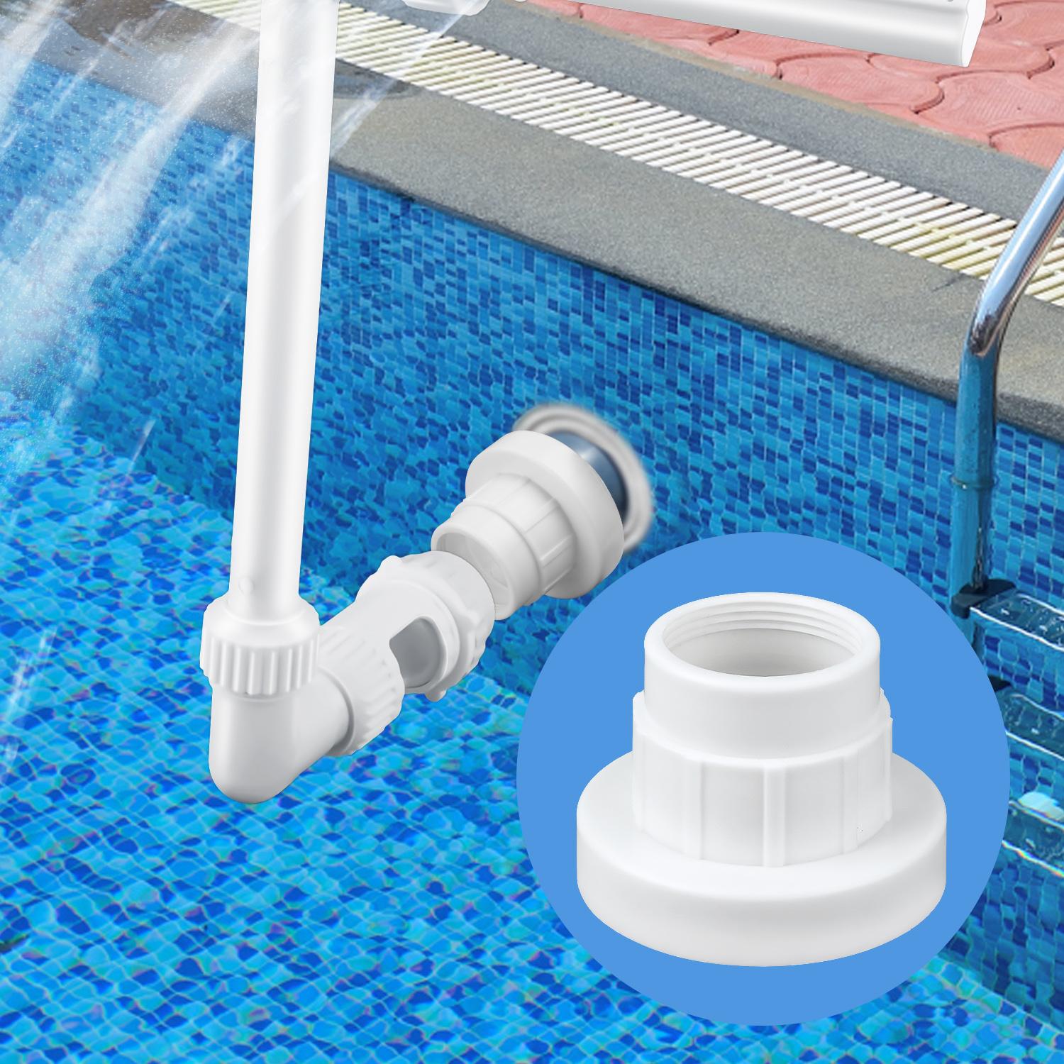 

1pc Dual Spray Pool Fountain Adapter - Above Ground Swimming Pool Accessory with Durable ABS Material, Easy Installation 1pc