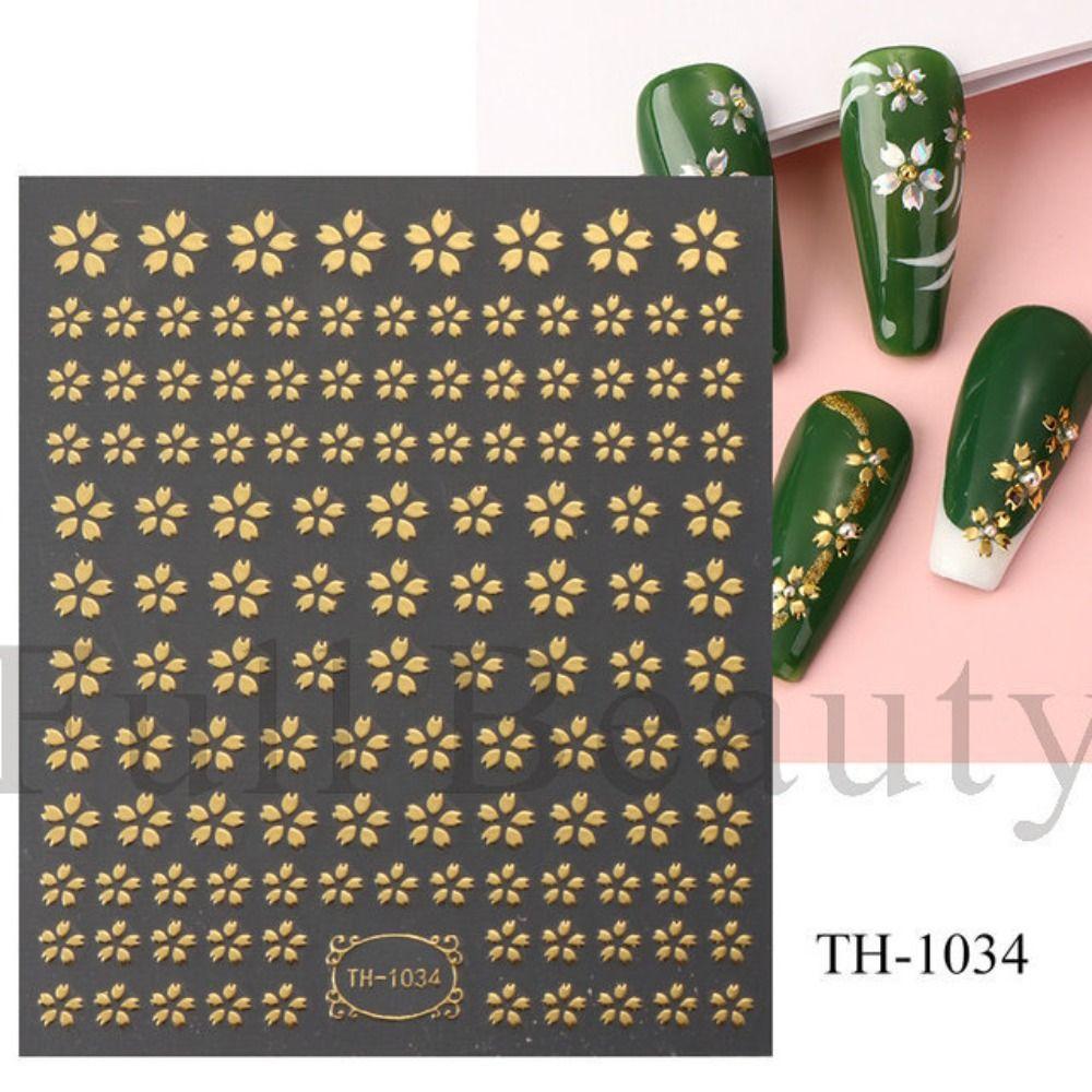 Sakura Flower Nail Art Decal Laser Adhesive Slider DIY Gel Slider  Manicure Decor