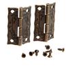 Cabinet Door Furniture Hinge 36*23mm Jewelry Wood Boxes Decorative Hinges Furniture Fittings +Screws +Storage Box