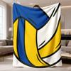 2026 New Arrival Flannel Blanket Round Small Blanket Volleyball Suitable for All Seasons Polyester Fiber Blanket, Digital Printing, Soft and Warm, Sui
