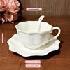 Retro European Style Ceramic Iced Americano and Latte Cup Set with Saucer