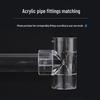 Acrylic Transparent Three-Way Connector for Aquarium Filter System