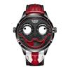 Mens Watch Lige New Unique Clown Dial Design Creative Watch Fashion Casual Leather Quartz Watch