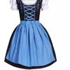 Women's Square Neck Short Sleeve Mini Dress Slim Fit Oktoberfest Dirndl Beer Festival Costume Dress