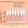 1 Set 5-10ML Clear Empty Refillable Airless Vacuum Pump Cream Lotion And Spray Portable Bottle Sample Packing For Toiletries