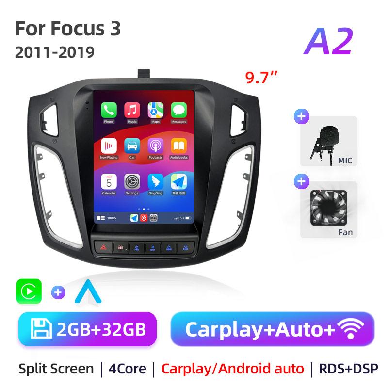 8Core 2 Din Android 12 Car Radio for Ford Focus 3 Mk 3 2011 2012 - 2019 Multimedia Video Player 2Din Carplay Auto Stereo DVD