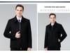 Men's Double-Sided Wool Jacket with Winter Down Liner for Middle-Aged Dads