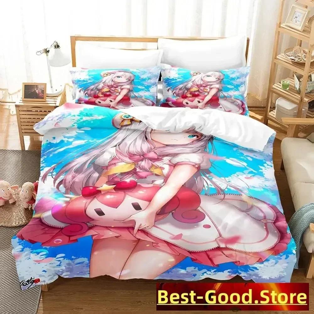 Sagiri Izumi Bedding Set Single Twin Full Queen King Size Bed Set Adult Kid Bedroom Duvetcover Sets Anime Parure De Lit Bed