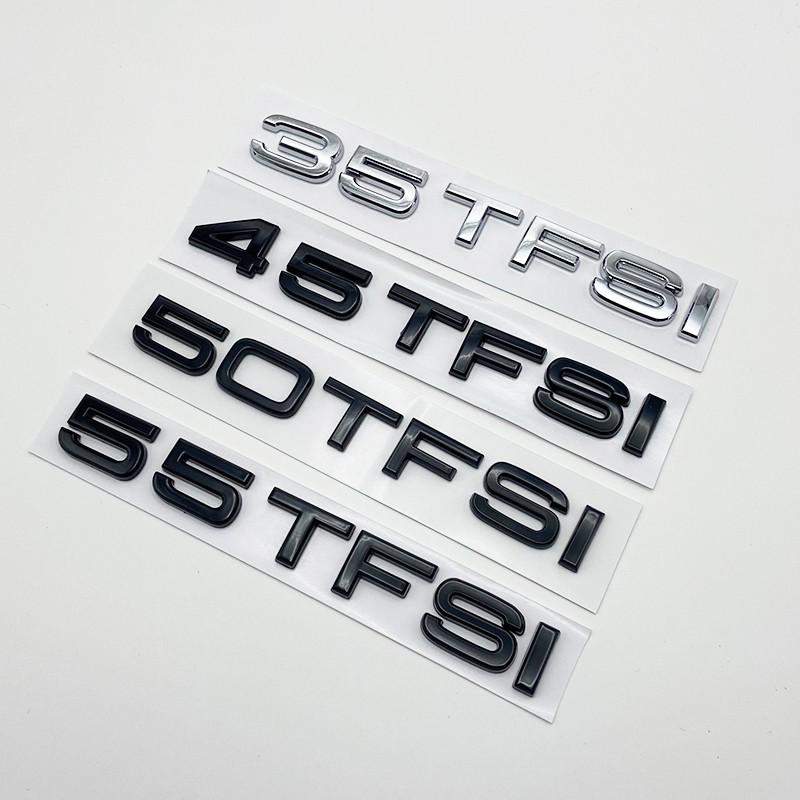 2026 ABS Letters Numbers Emblem for Audi A1 30TFSI 35TFSI 40TFSI 45TFSI 50TFSI 55TFSI 30TDI Car Trunk Fender Nameplate Logo Sticker