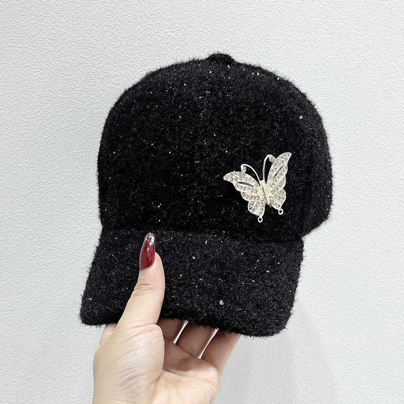 New Butterfly Women's Cozy Fleece-Lined Baseball Cap Sports | Perfect for Fall/Winter | Hand-Washable, One Size Fits All