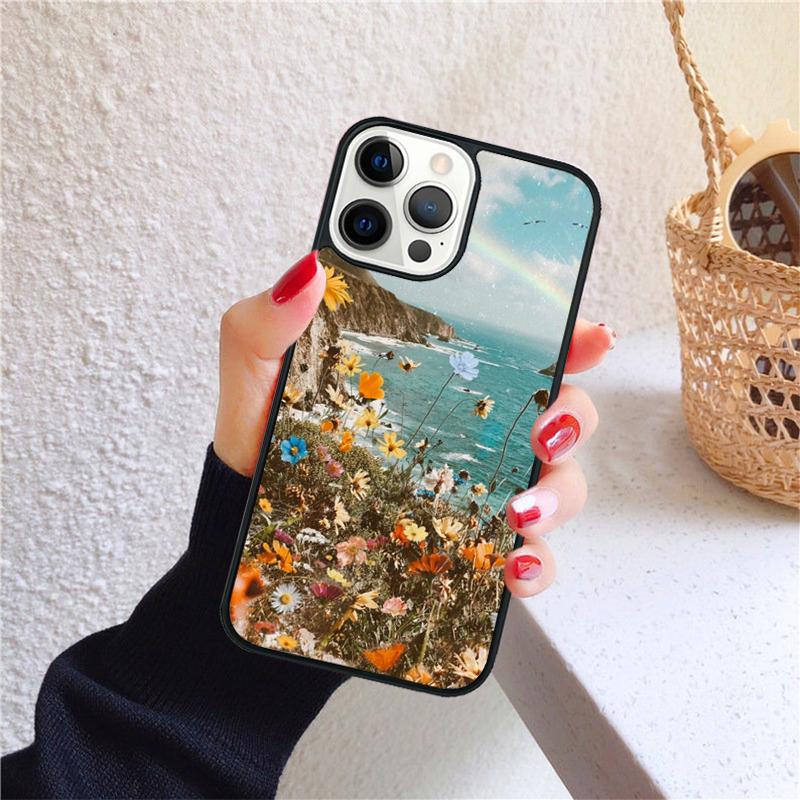 vintage flowers soft Phone Case Cover For iPhone 17 Air 16 15 14 12 13 Pro Max Plus coque Shell Fundas