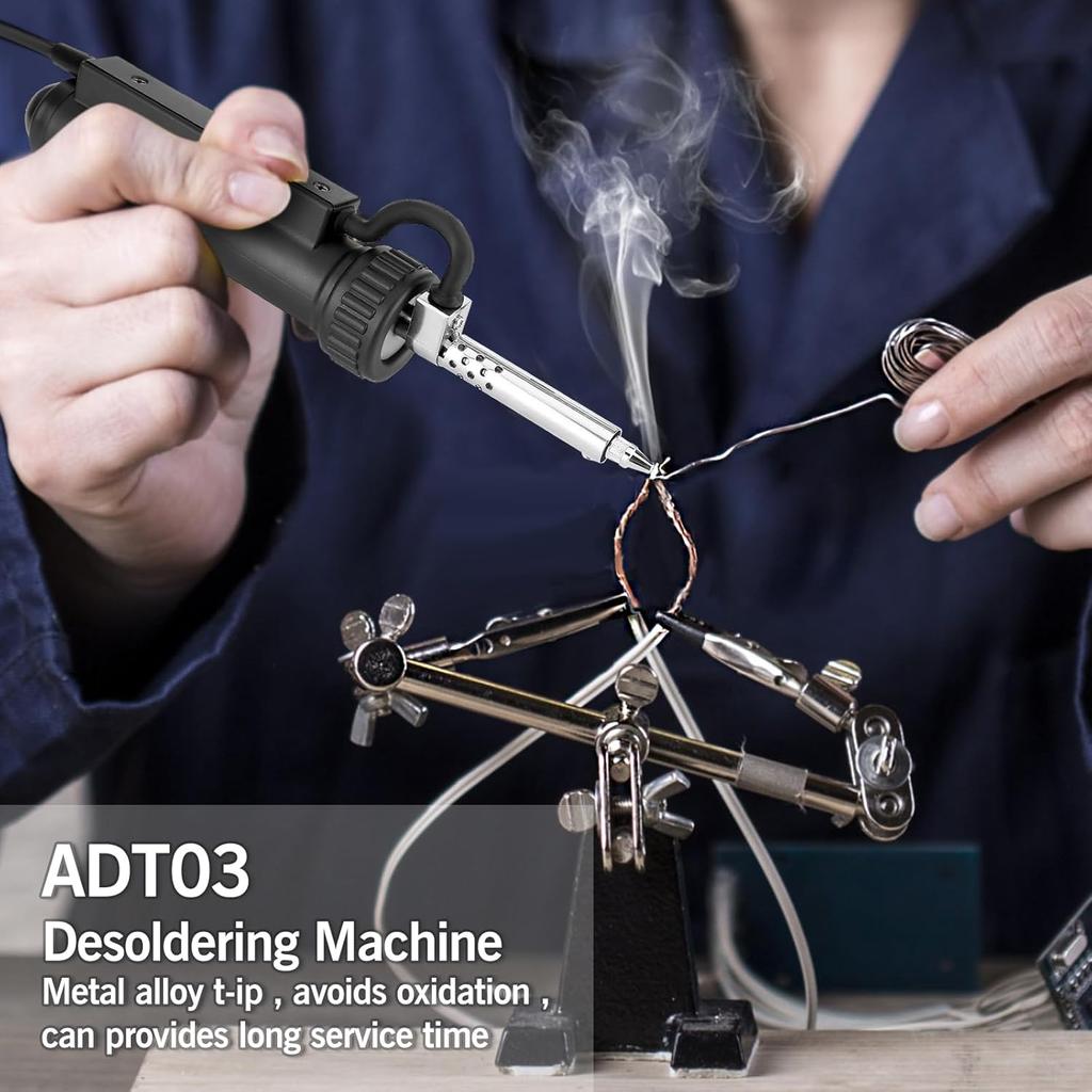 Solder sucker,Automatic Desoldering Pump Vacuum, Electric Solder Tin Sucker, Electric Desoldering Pump Automatic Vacuum Solder Sucker US Plug AC 110V