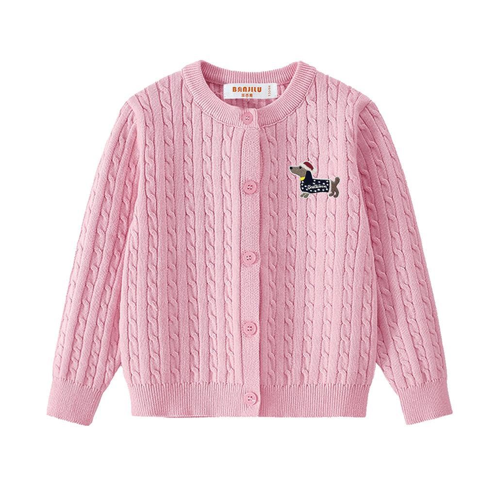 [Children's Cotton and Wool Cardigan Sweater] Autumn and Winter College Style Casual Versatile Men's and Women's Cardigan Sweater