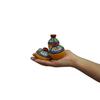 'Warli Handpainted' Decorative Terracotta Pots Vases For Living Room & Home Decoration (Set of 3, Yellow) |