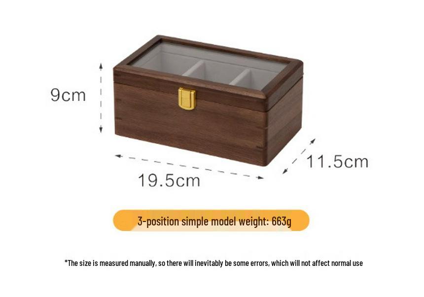 Walnussholz Uhrenbox mit transparentem Deckel - Elegante Aufbewahrung für mechanische Armbanduhren