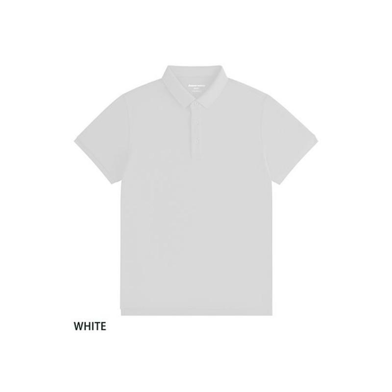 Men's Black Short Sleeve Polo Shirt Casual Slim-fit Basic Top