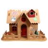 Luminous DIY Gingerbread Snow House Kit for Kids - Handmade Christmas Decoration