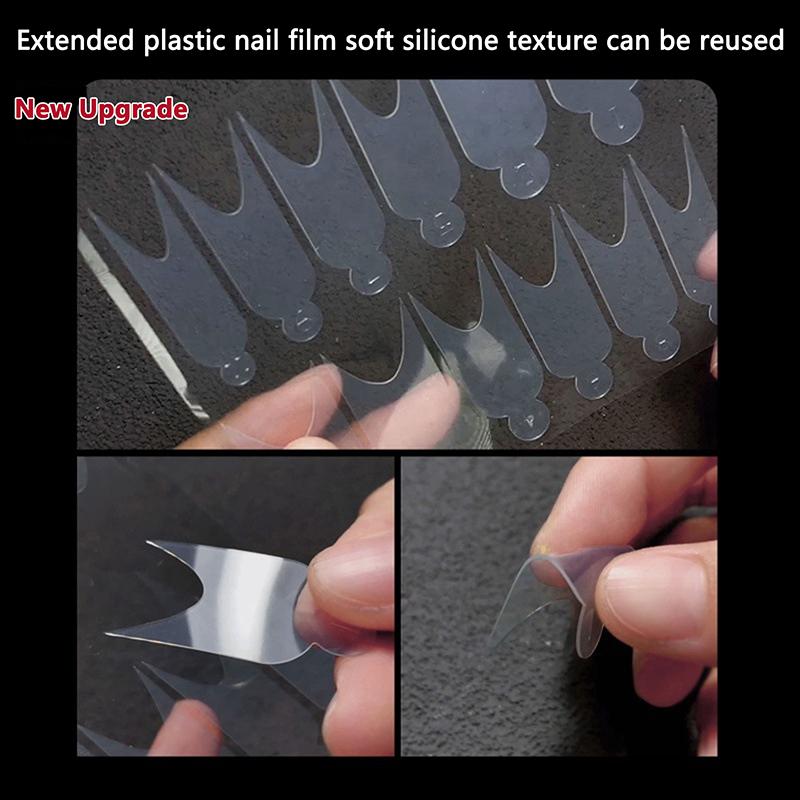 12Pcs French Reusable Nail Mould Silicone Pads Nail Extension Mold Quick Building Professional Manicure Art Tools