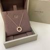 2025 V Gold Rhombus Honeycomb Diamond Clavicle Necklace - Light Luxury & Fashionable Gift