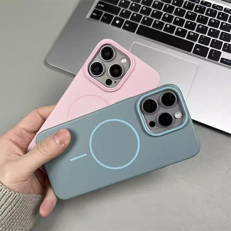 Ultra Thin PC Matte Thin Ring Magnetic Suction Suitable for IPhone 16 Apple 14 Mobile Phone Case 15 ProMax New Protective Case