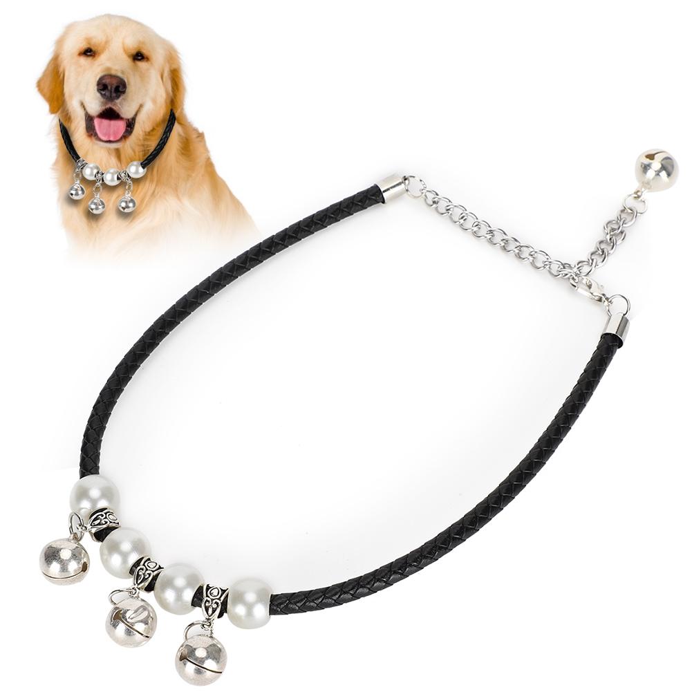 Adjustable Dog Woven Collar Pet Cat Necklace with Bells Gift Pet Supplies