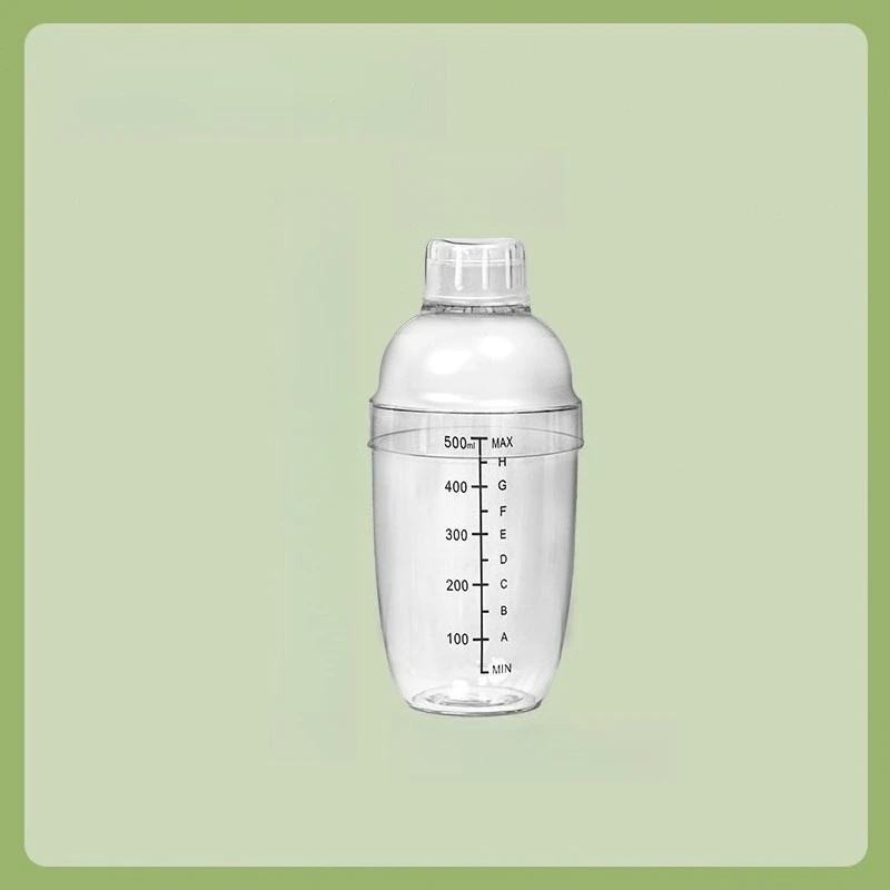 1PC 500ml/700ml Milk tea hand cranked shaker with graduations milk tea wine beverage shaker PC shaker Hand made lemon tea tool
