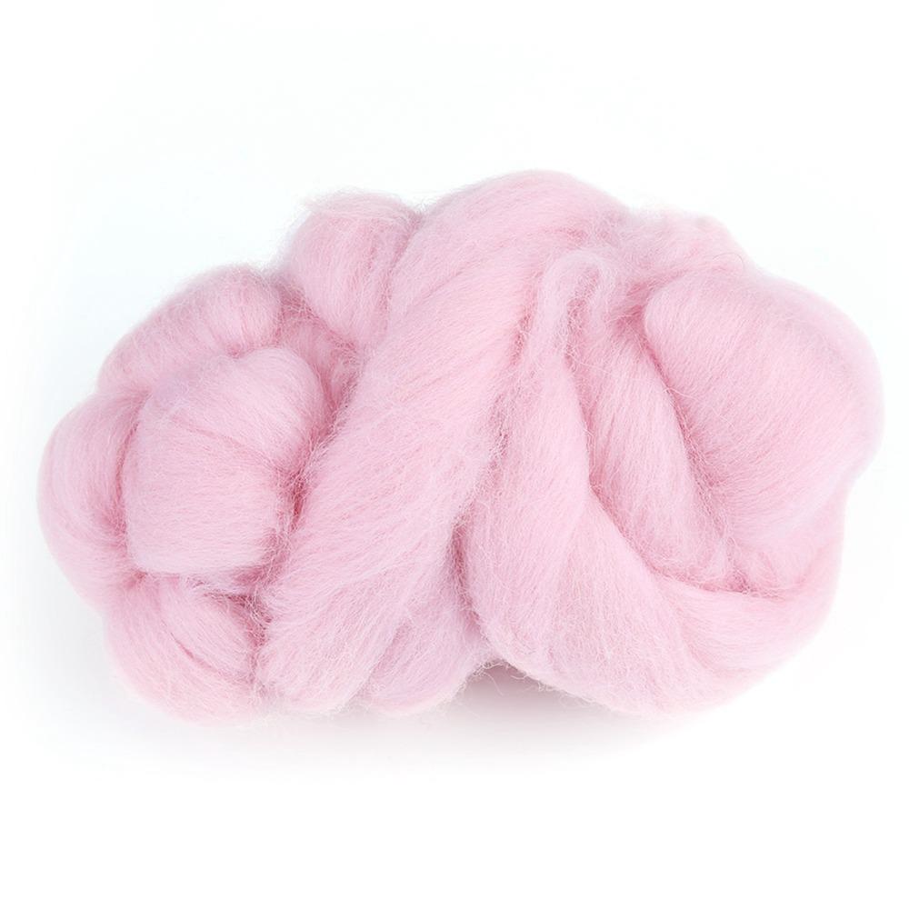 

Felt Making 55g Colored Needle Felting Wool Soft Texture Blue Wool Roving Wool Yarn Needle Felting розовый