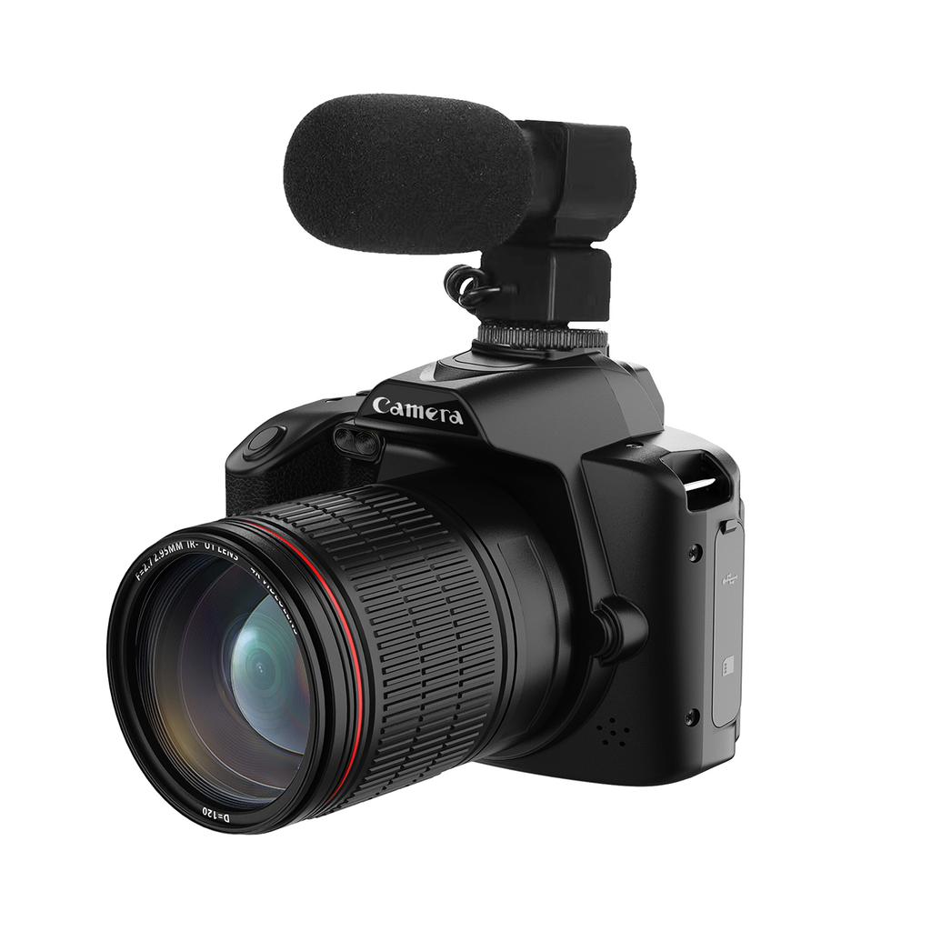 4K Digital Camera WiFi Digital Video Camera 64MP Dual Lens 3 Inch IPS Screen 16X Anti-Shake Zoom Night Vision Built-in Battery B