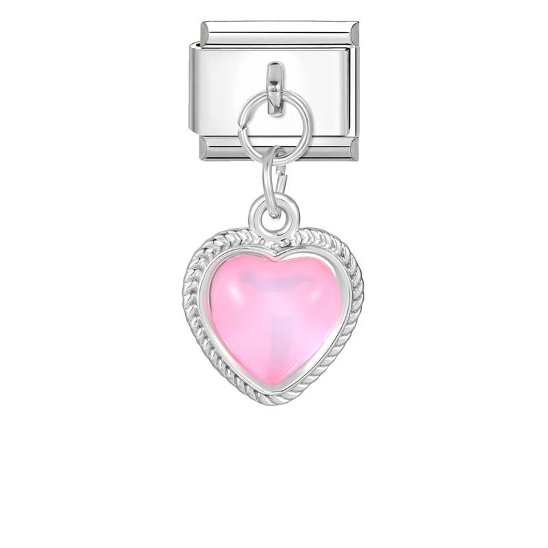 Crystal Moon Butterfly Rose Star Bow Cats Pendant Italian Charm Link Fit 9mm Stainless Steel Bracelet Women Jewelry DIY Making