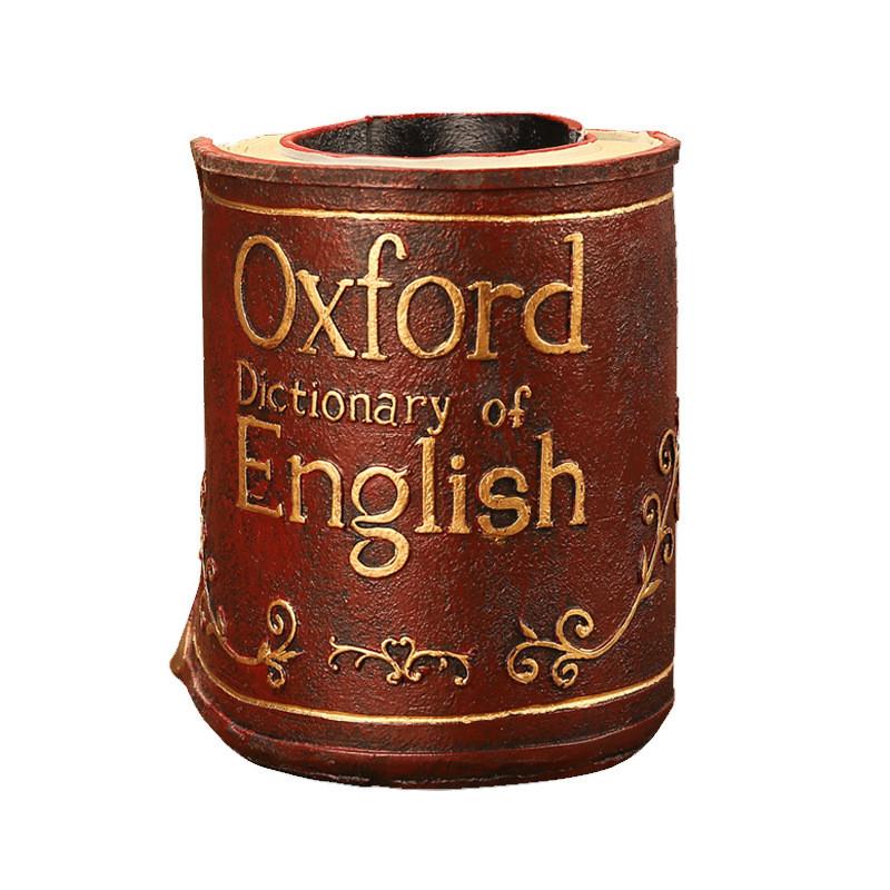 Desk Multifunctional Resin Organizer Vintage Book Design For Office Study Room