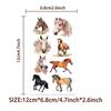 10 Cartoon New Year Horse-themed Tattoo Stickers for Party Decoration, Animal Arms, Children's Water Transfer Tattoo Stickers, Stickers