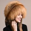 New women winter outdoor cold-proof thickening real fox fur bomber hat Fashion luxury fur caps Female natural fox fur hats