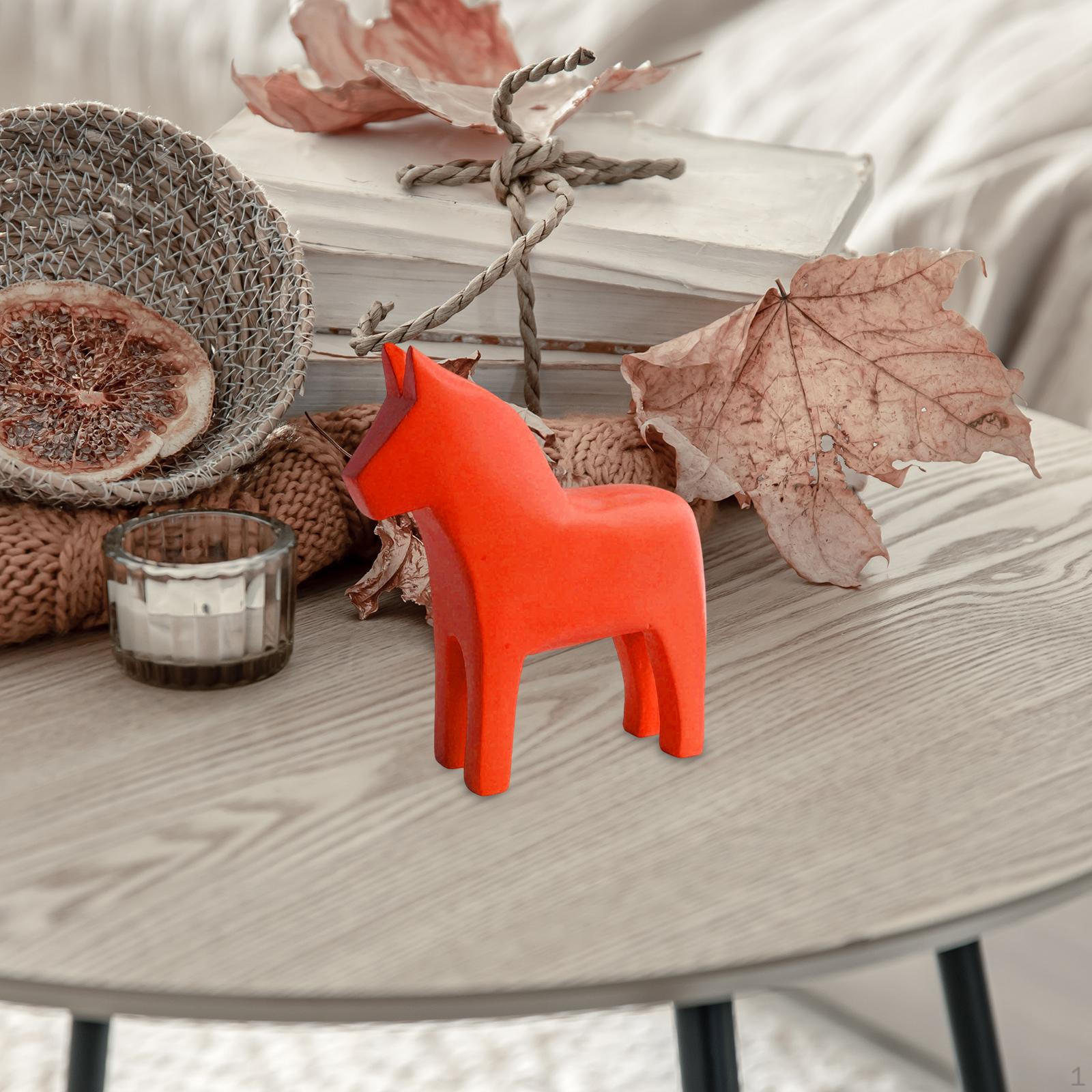 

Swedish Figurine Decor Spring Festival Gift Desktop Ornament Wooden Hand Carved for Shelf Party червоний