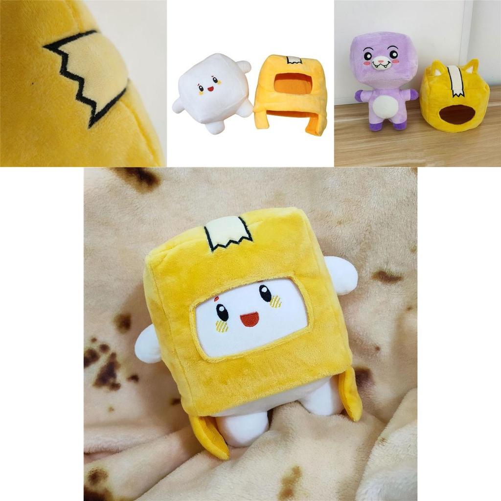 Peluche Morbido Lankybox Boxy Foxy Rocky Giocattolo di Peluche Giocattolo Bambino Figura Gioco Bambola